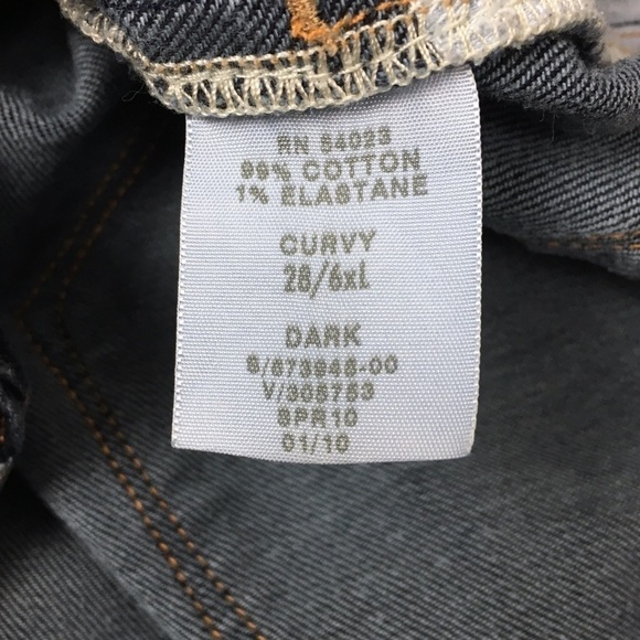 GAP Jeans Curvy Bootcut Low Rise Dark Wash Stretch Size 28/6xl Extra Long Inseam - Picture 8 of 11